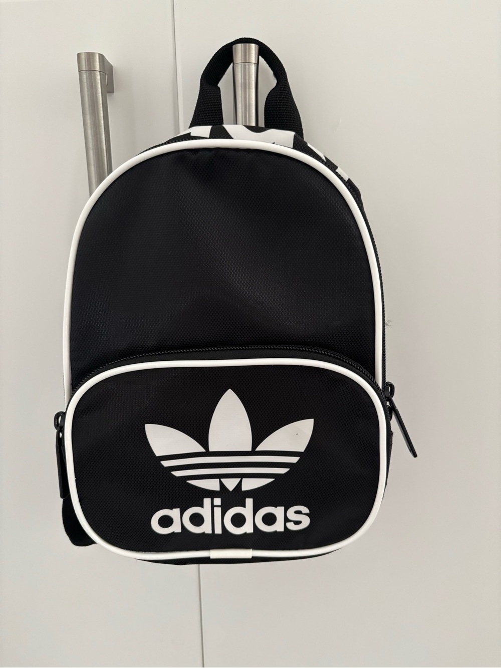 adidas Black and White Trefoil Mini Backpack
